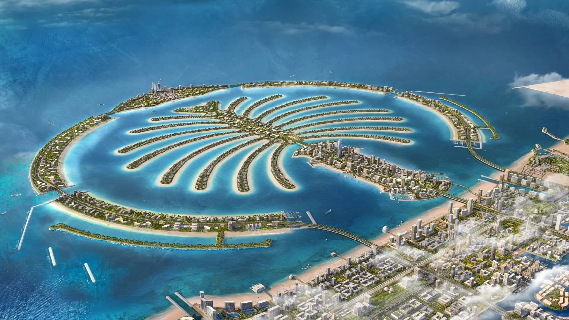 Vista aerea di Dubai