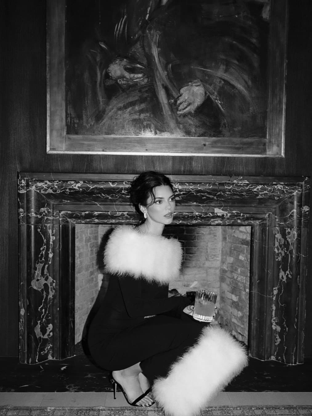 Kendall Jenner Channels Perfect Snow Bunny Vibes in a Fluffy White Faux-Fur Coat