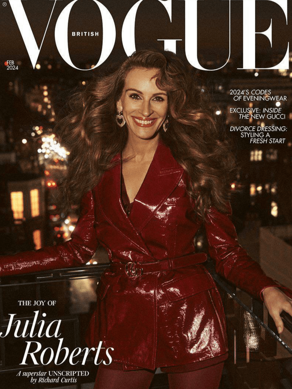 Delightful Julia Roberts on the cover and cover story of the February issue of British Vogue 🔥