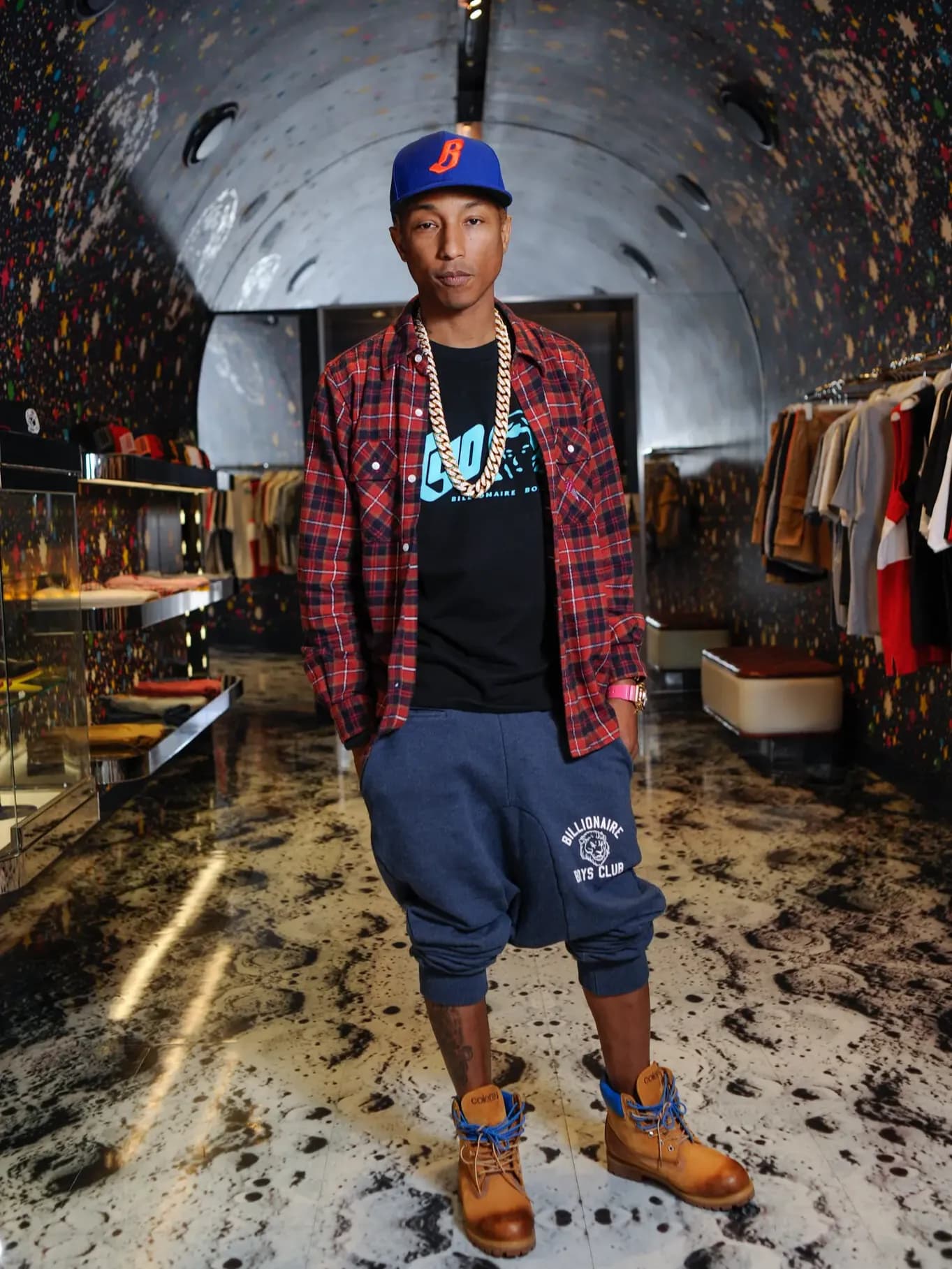 Pharrell Williams Hints at Upcoming Louis Vuitton and Timberland Collaboration