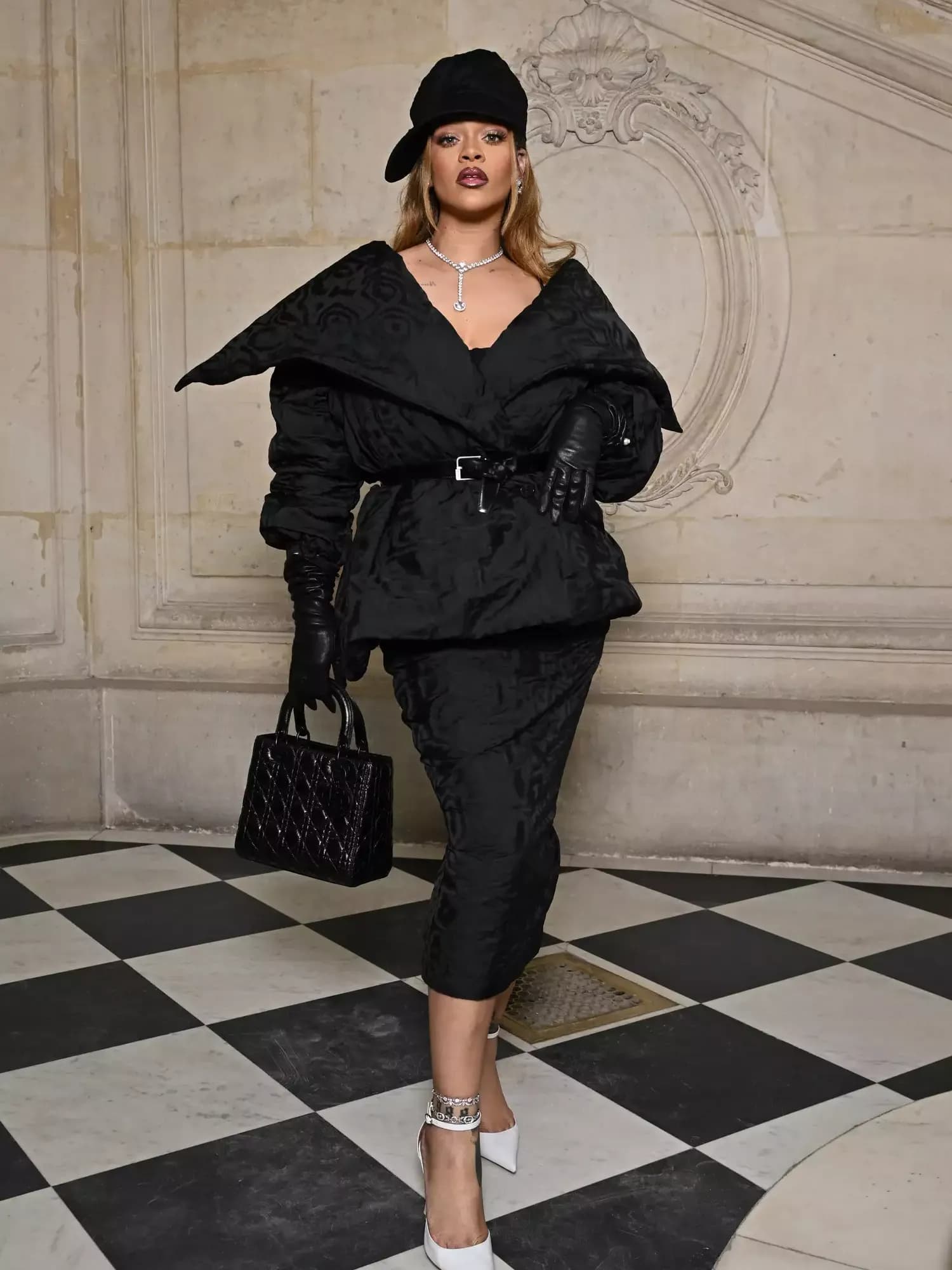 Rihanna Elevates Her Skirt Suit Look with a Surprisingly Unconventional Accessory