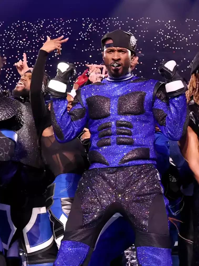 Usher Dazzles with Over 394,000 Crystals in Super Bowl Halftime Performance