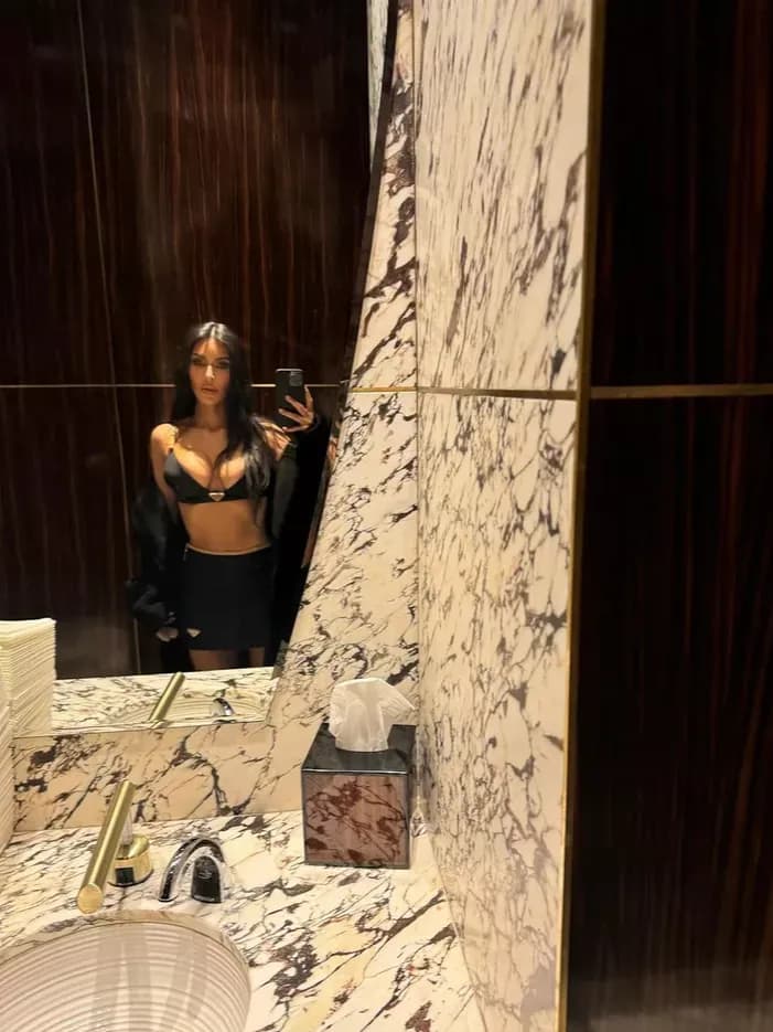 Kim Kardashian Turns Heads in Ultra-Mini Prada Co-ord Set