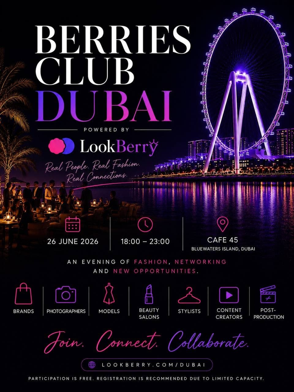 Berries Club Dubai by LookBerry to Bring Together Fashion Brands, Models and Creators at Bluewaters