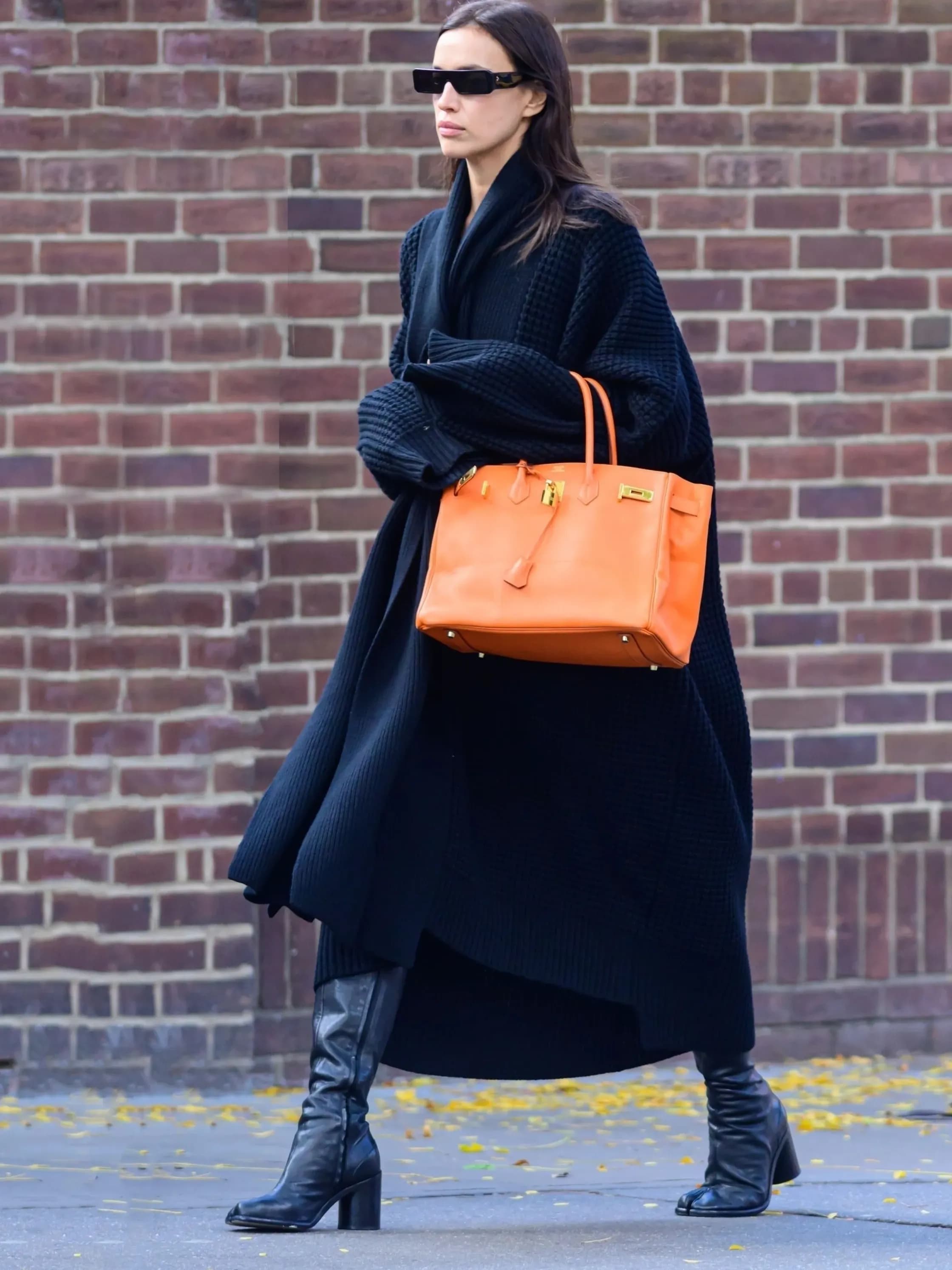 Irina Shayk Looks stunning in a Chic Sweater Coat
