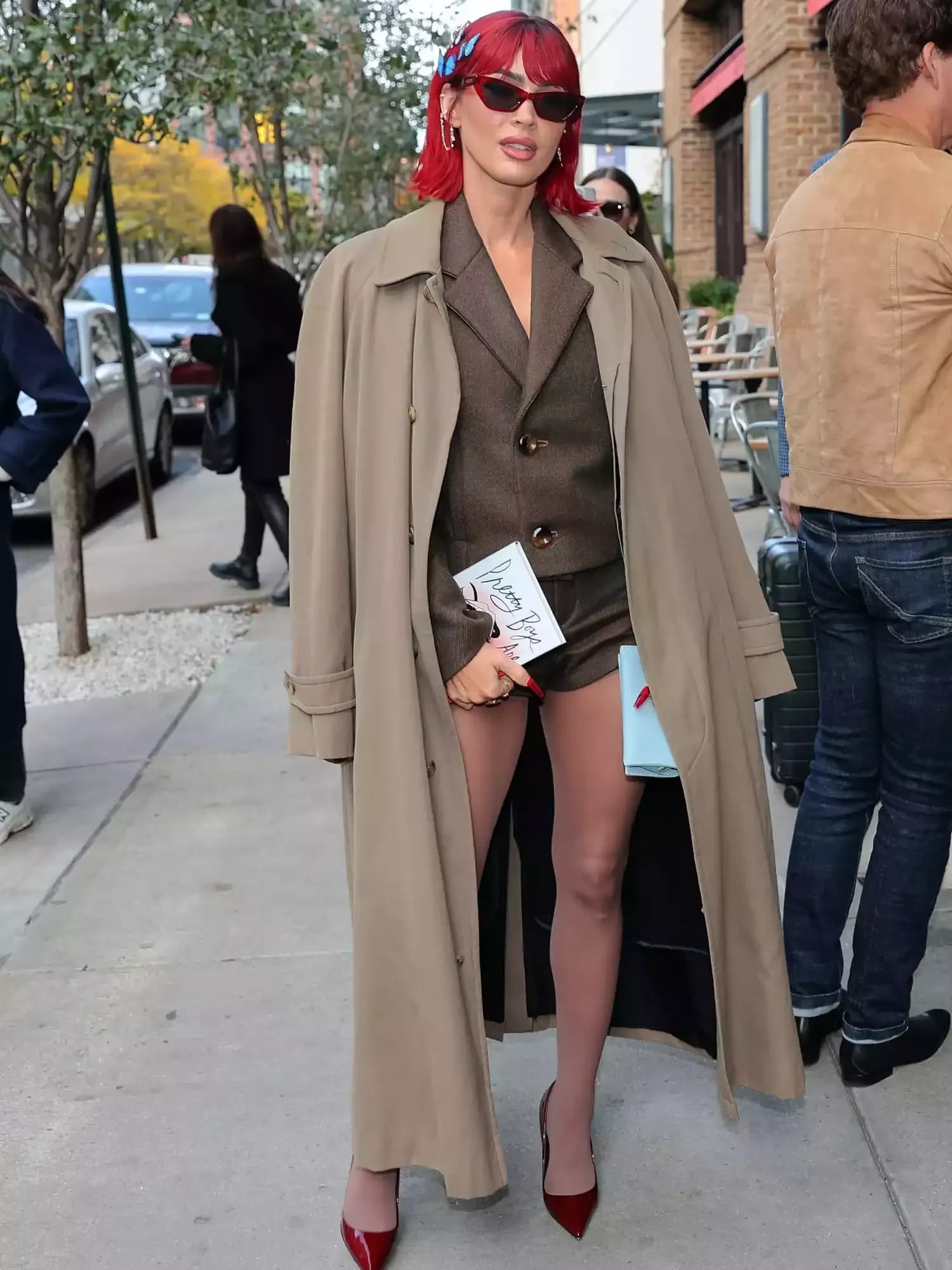 Megan Fox's Unique Spin on Suiting Features Bold Hot Pants