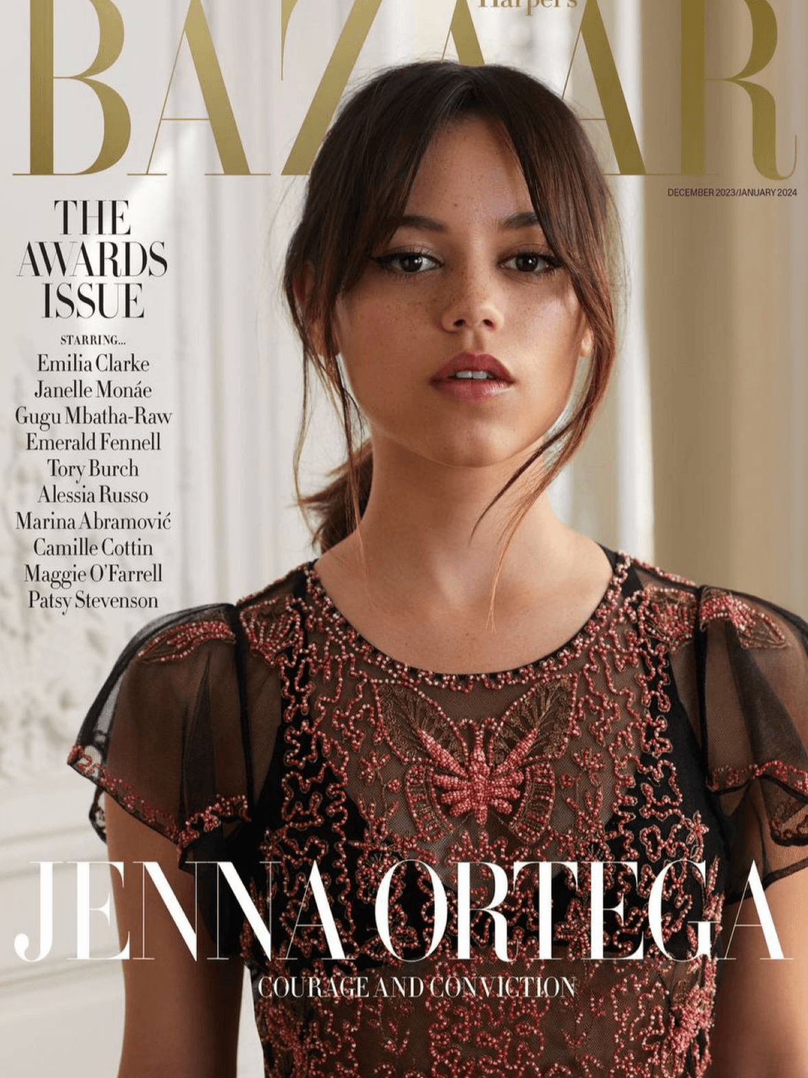 Talented actress Jenna Ortega in Dior posed for the cover of Harper's Bazaar UK magazine
Also this week, the annual Harper's Bazaar Woman of the Year 2023 awards took place in London, where Ortega won in the Breakthrough of the Year category.